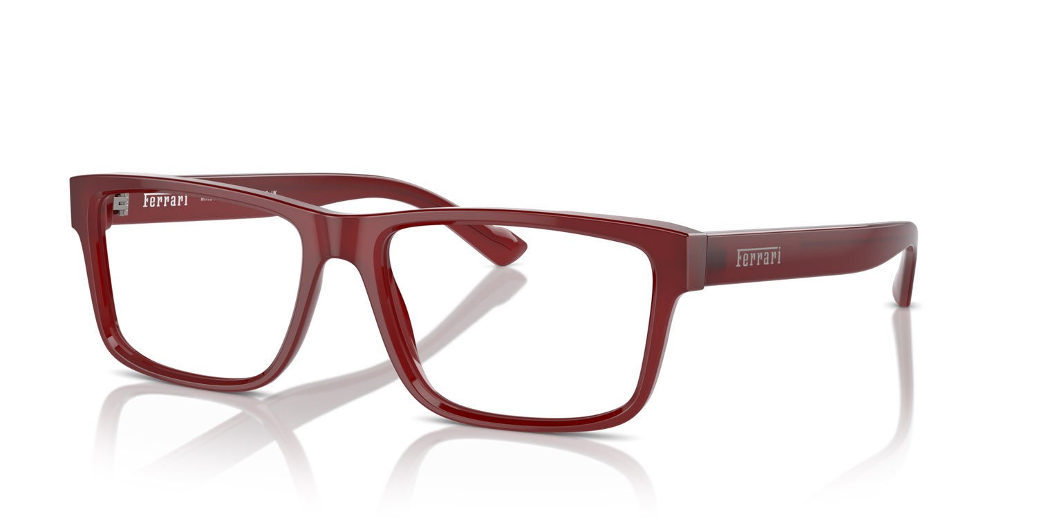 Occhiali da vista Ferrari FH 4001 (709) colore rosso trasparente forma rettangolare lenti lente demo
