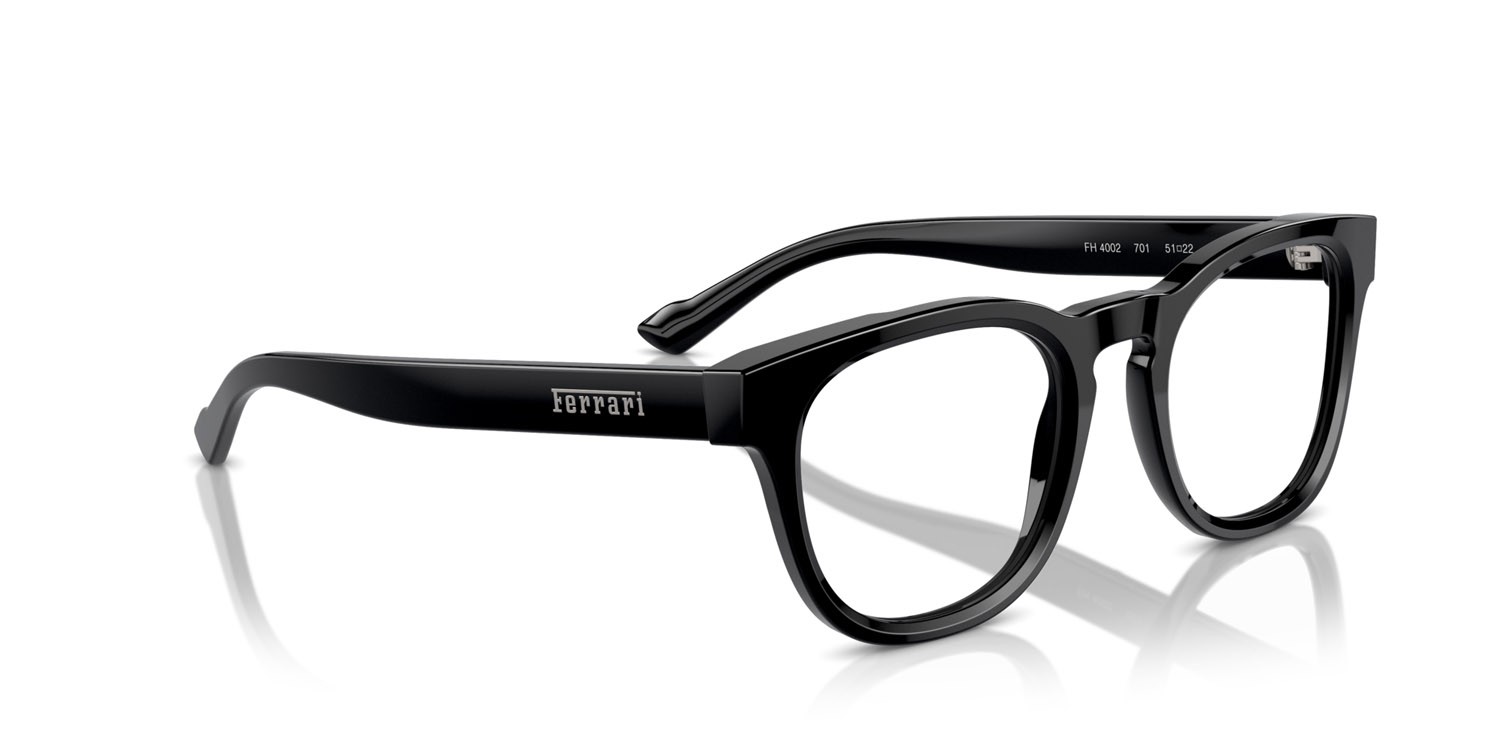 Occhiali da vista Ferrari FH 4002 (701) colore nero forma rotondo lenti lente demo