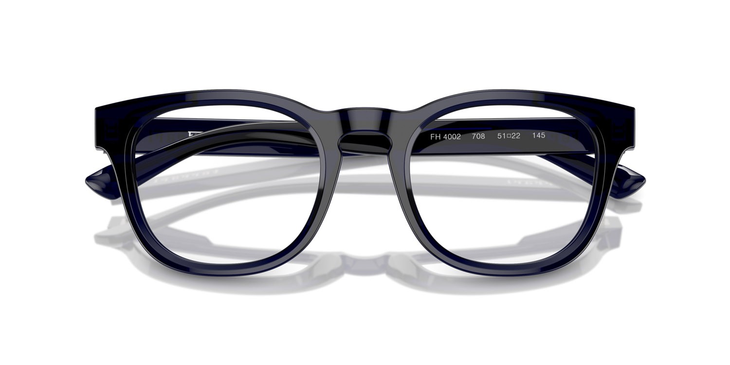 Occhiali da vista Ferrari FH 4002 (708) colore blu trasparente forma rotondo lenti lente demo