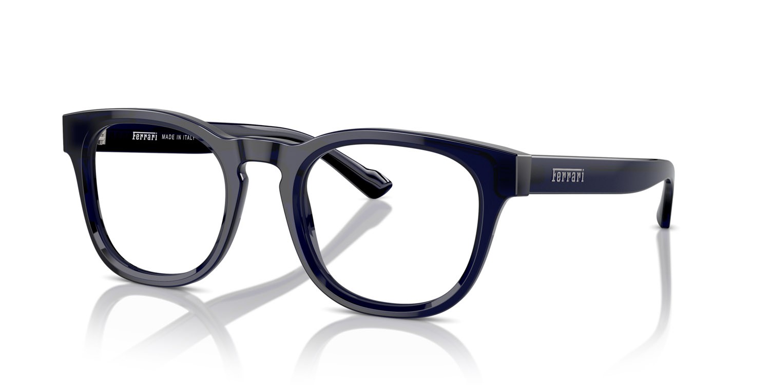 Occhiali da vista Ferrari FH 4002 (708) colore blu trasparente forma rotondo lenti lente demo