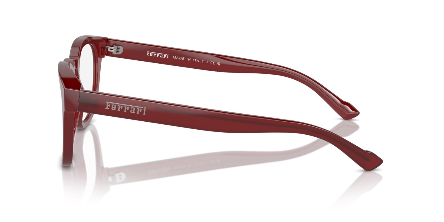 Occhiali da vista Ferrari FH 4002 (709) colore rosso trasparente forma rotondo lenti lente demo