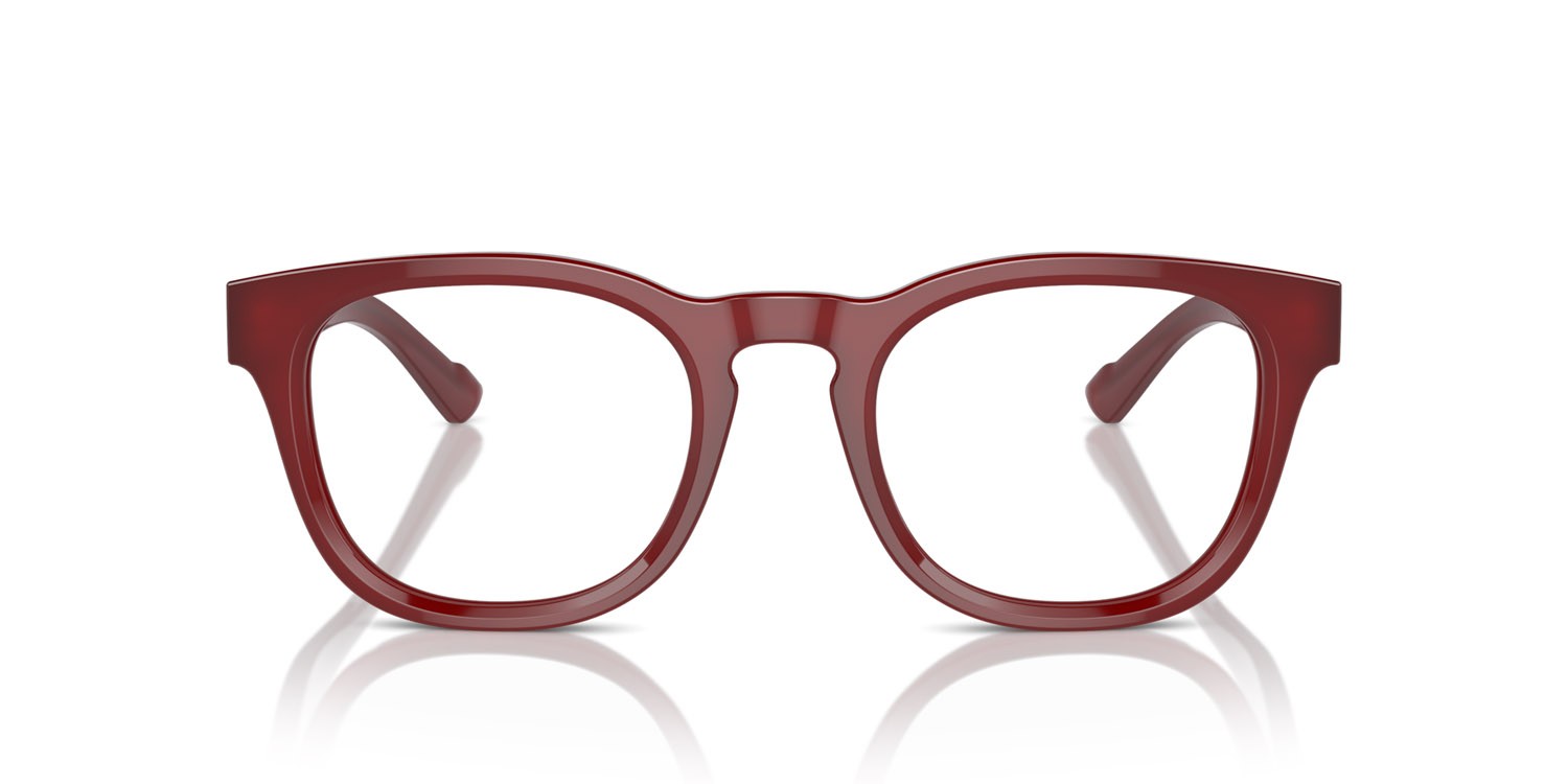 Occhiali da vista Ferrari FH 4002 (709) colore rosso trasparente forma rotondo lenti lente demo