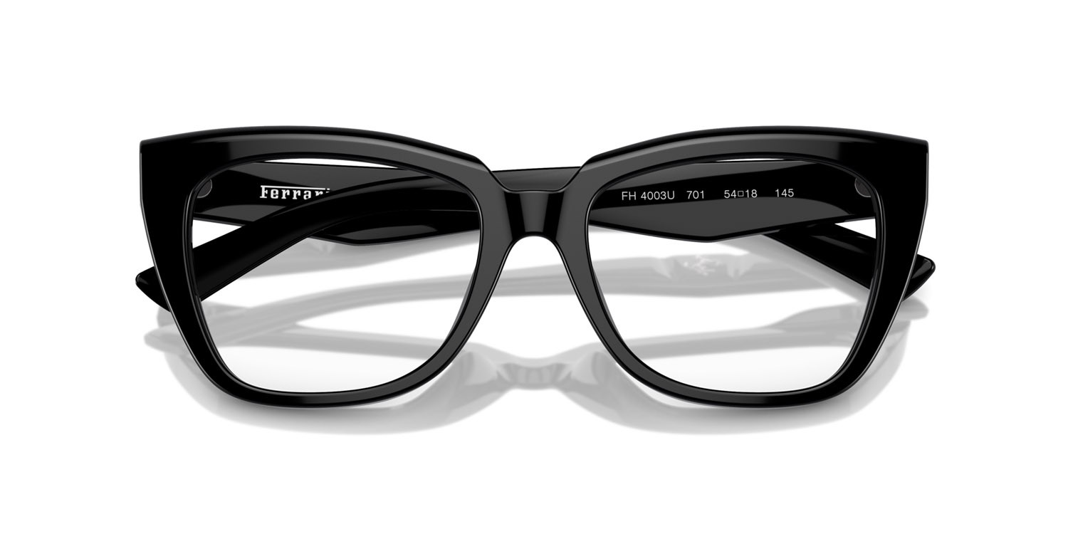 Occhiali da vista Ferrari FH 4003U (701) colore nero forma quadrato lenti lente demo