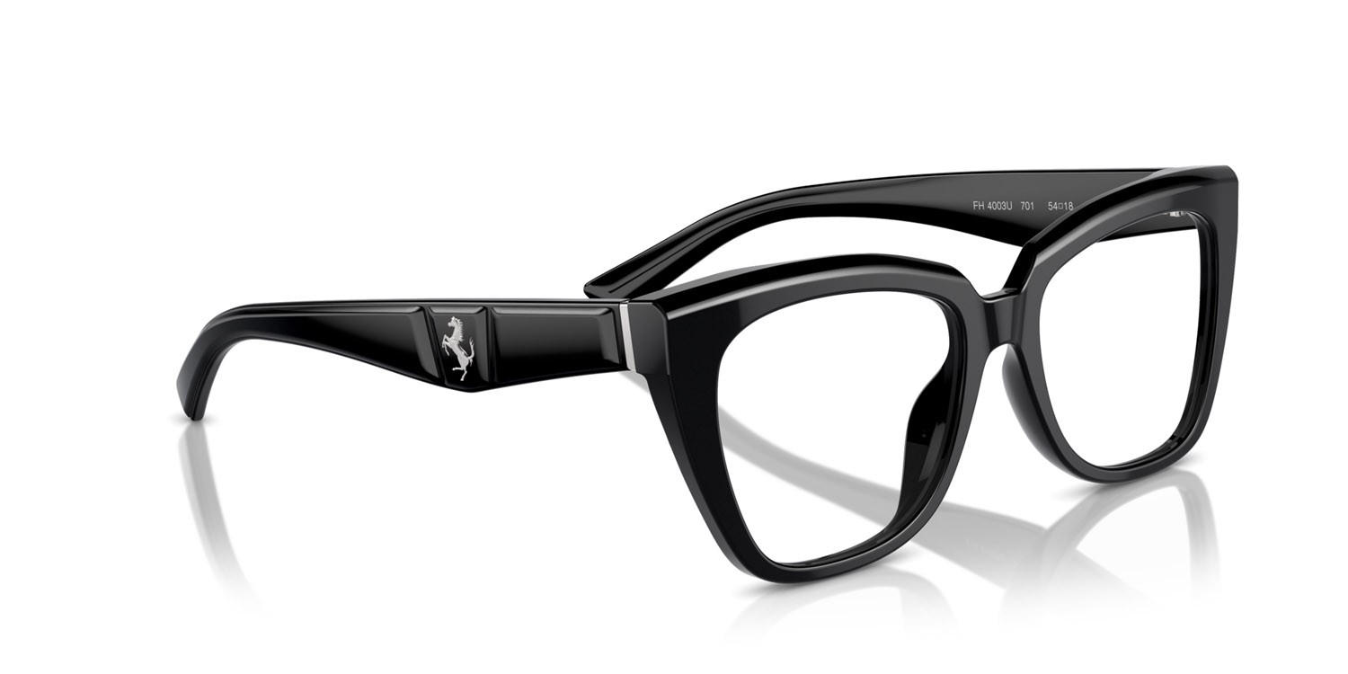 Occhiali da vista Ferrari FH 4003U (701) colore nero forma quadrato lenti lente demo