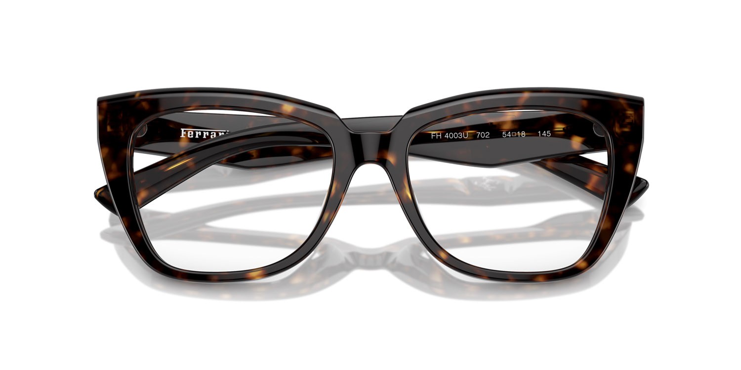 Occhiali da vista Ferrari FH 4003U (702) colore havana forma quadrato lenti lente demo