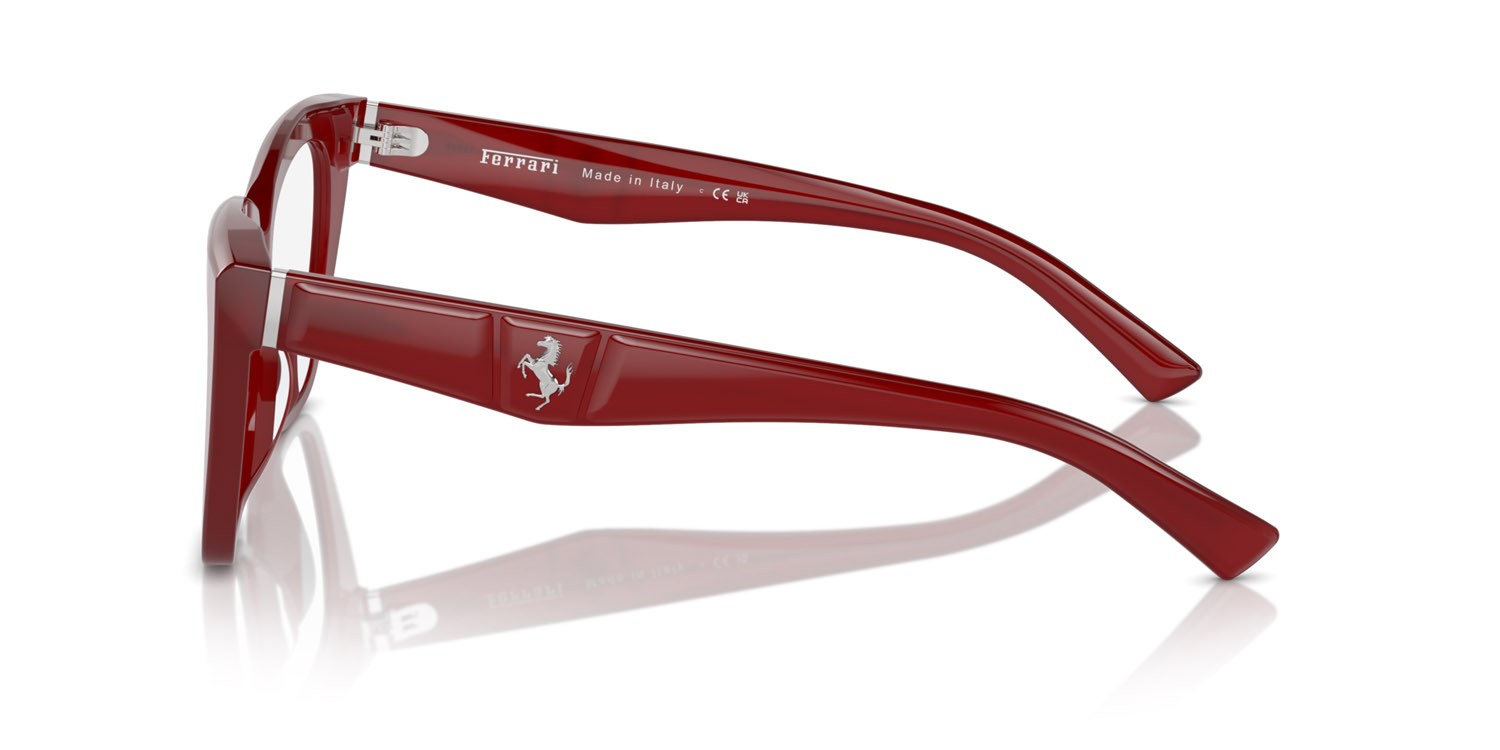 Occhiali da vista Ferrari FH 4003U (709) colore rosso trasparente forma quadrato lenti lente demo