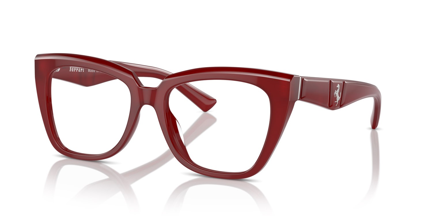 Occhiali da vista Ferrari FH 4003U (709) colore rosso trasparente forma quadrato lenti lente demo