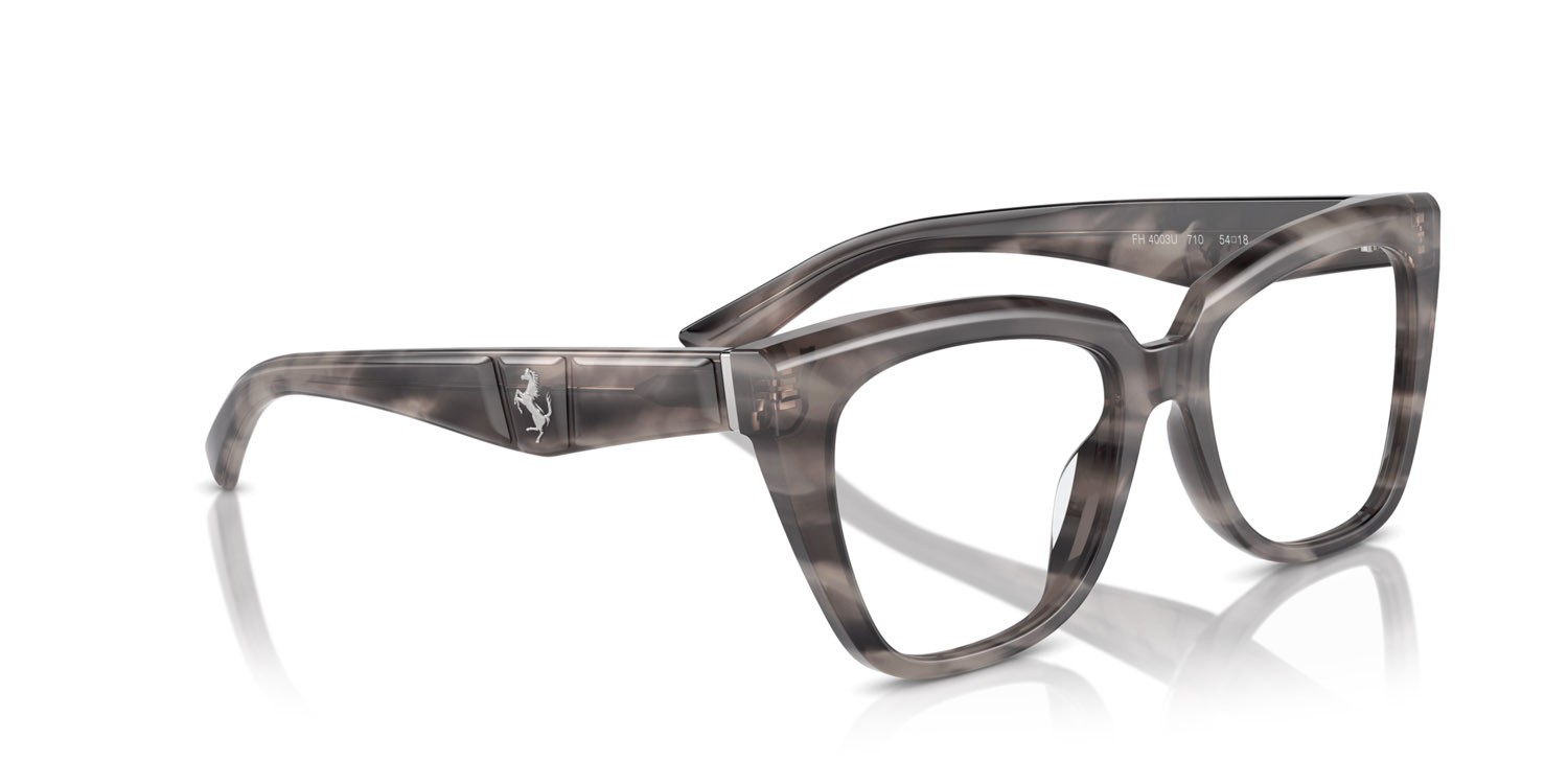 Occhiali da vista Ferrari FH 4003U (710) colore grigio striato forma quadrato lenti lente demo