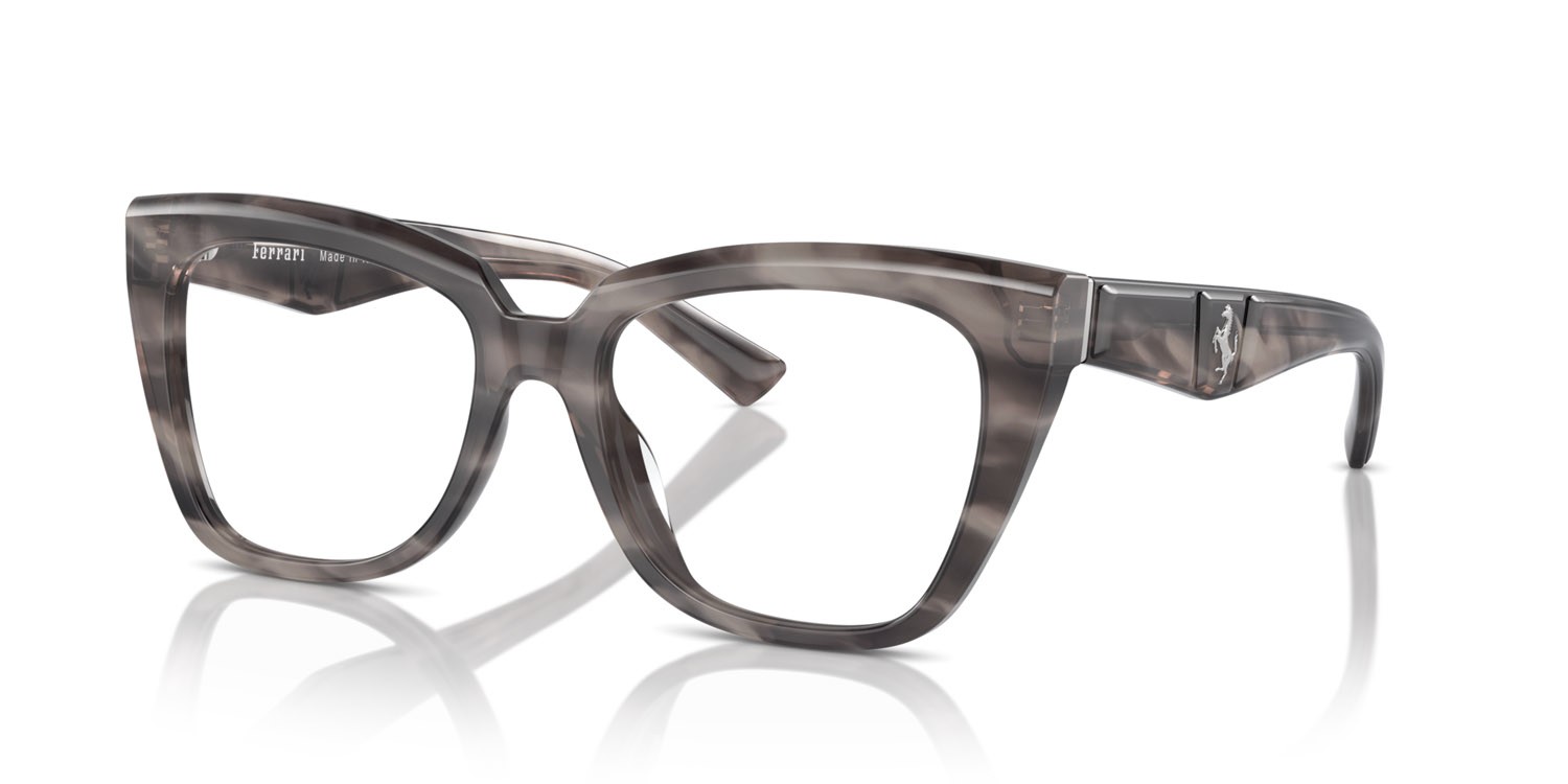 Occhiali da vista Ferrari FH 4003U (710) colore grigio striato forma quadrato lenti lente demo