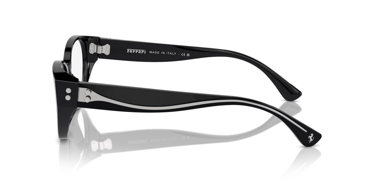 Occhiali da vista Ferrari FH 4004U (701) colore nero forma cat eye lenti lente demo