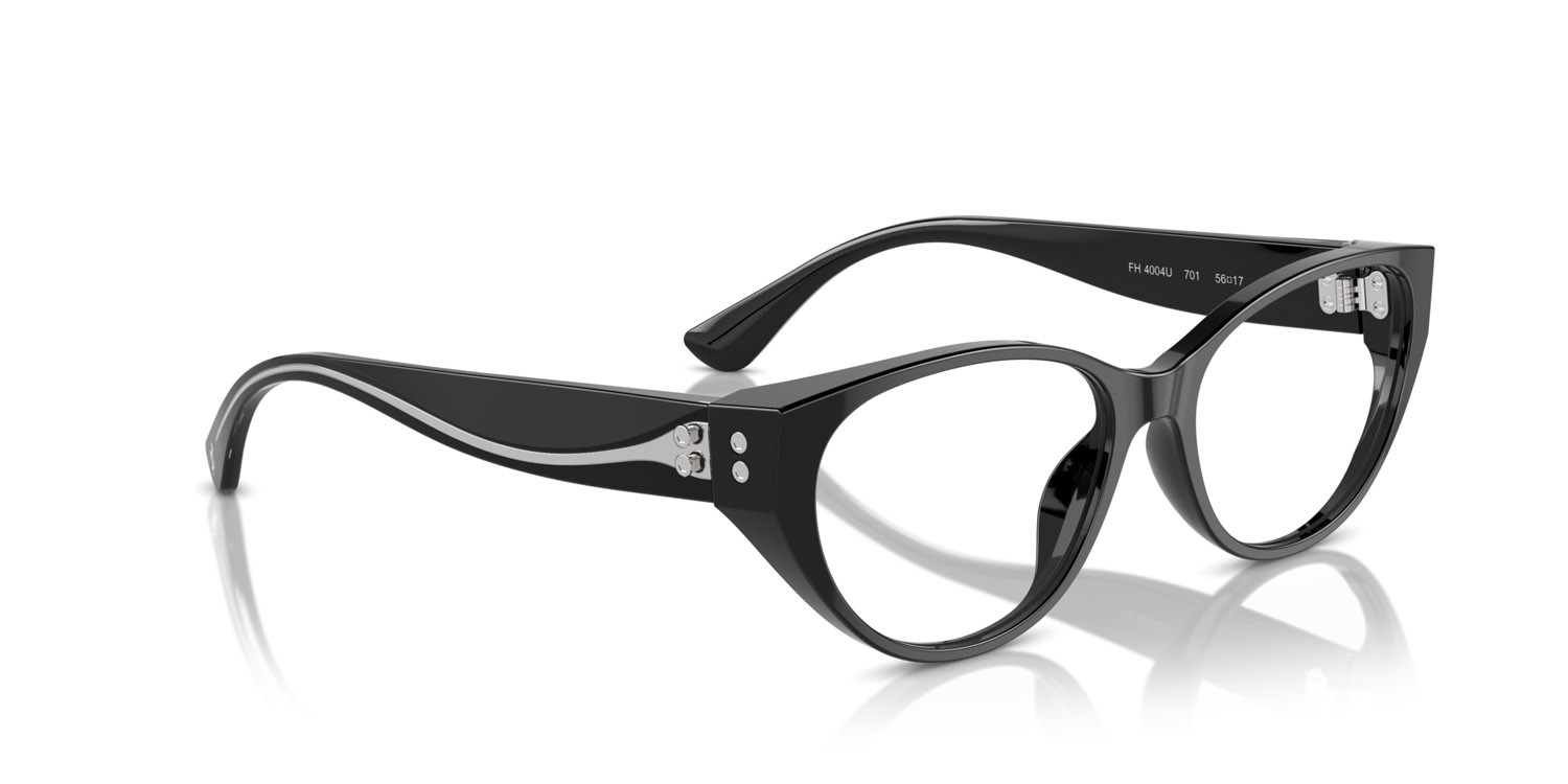 Occhiali da vista Ferrari FH 4004U (701) colore nero forma cat eye lenti lente demo