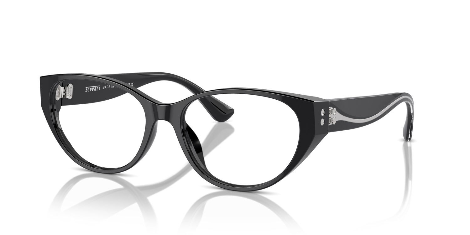 Occhiali da vista Ferrari FH 4004U (701) colore nero forma cat eye lenti lente demo