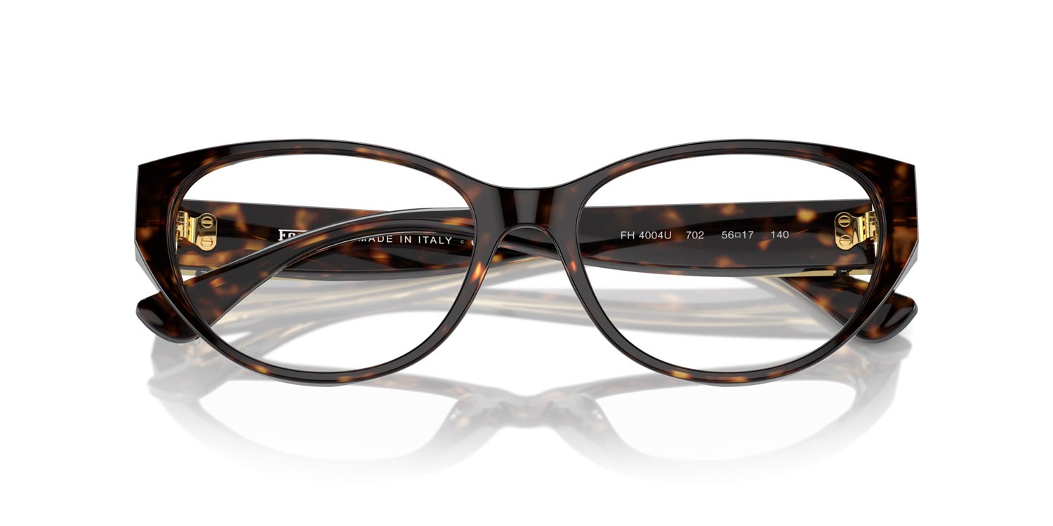 Occhiali da vista Ferrari FH 4004U (702) colore havana forma cat eye lenti lente demo