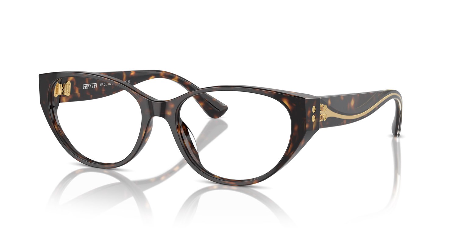 Occhiali da vista Ferrari FH 4004U (702) colore havana forma cat eye lenti lente demo