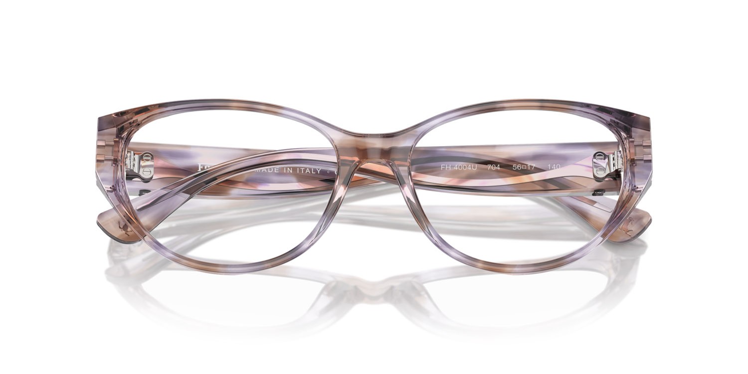 Occhiali da vista Ferrari FH 4004U (704) colore havana viola forma cat eye lenti lente demo