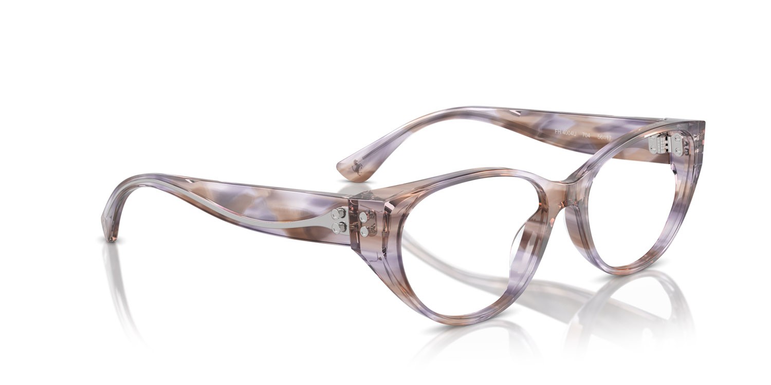 Occhiali da vista Ferrari FH 4004U (704) colore havana viola forma cat eye lenti lente demo