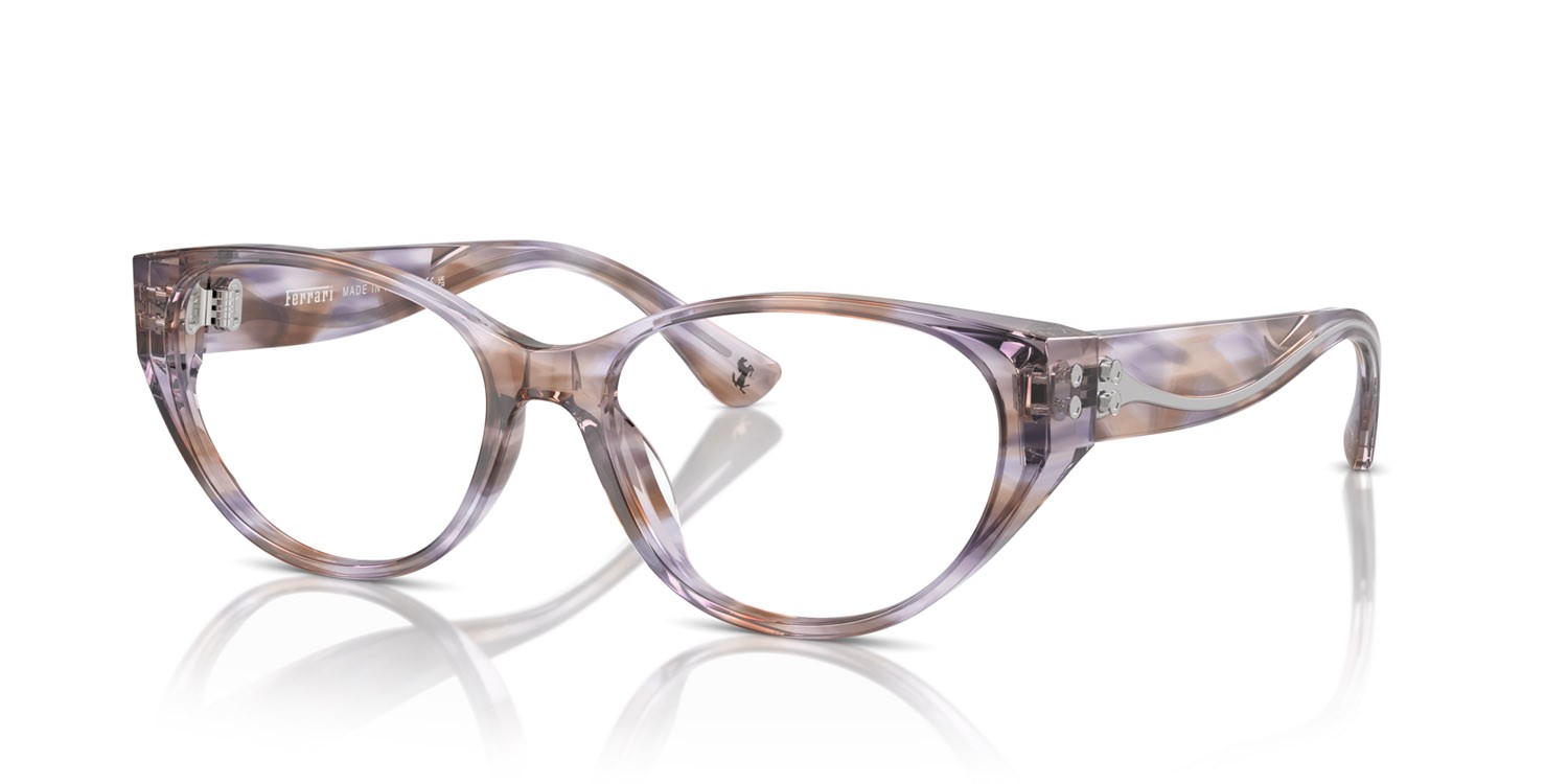 Occhiali da vista Ferrari FH 4004U (704) colore havana viola forma cat eye lenti lente demo