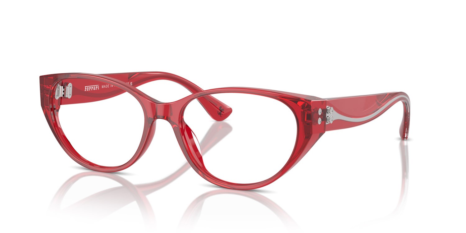 Occhiali da vista Ferrari FH 4004U (706) colore rosso forma cat eye lenti lente demo