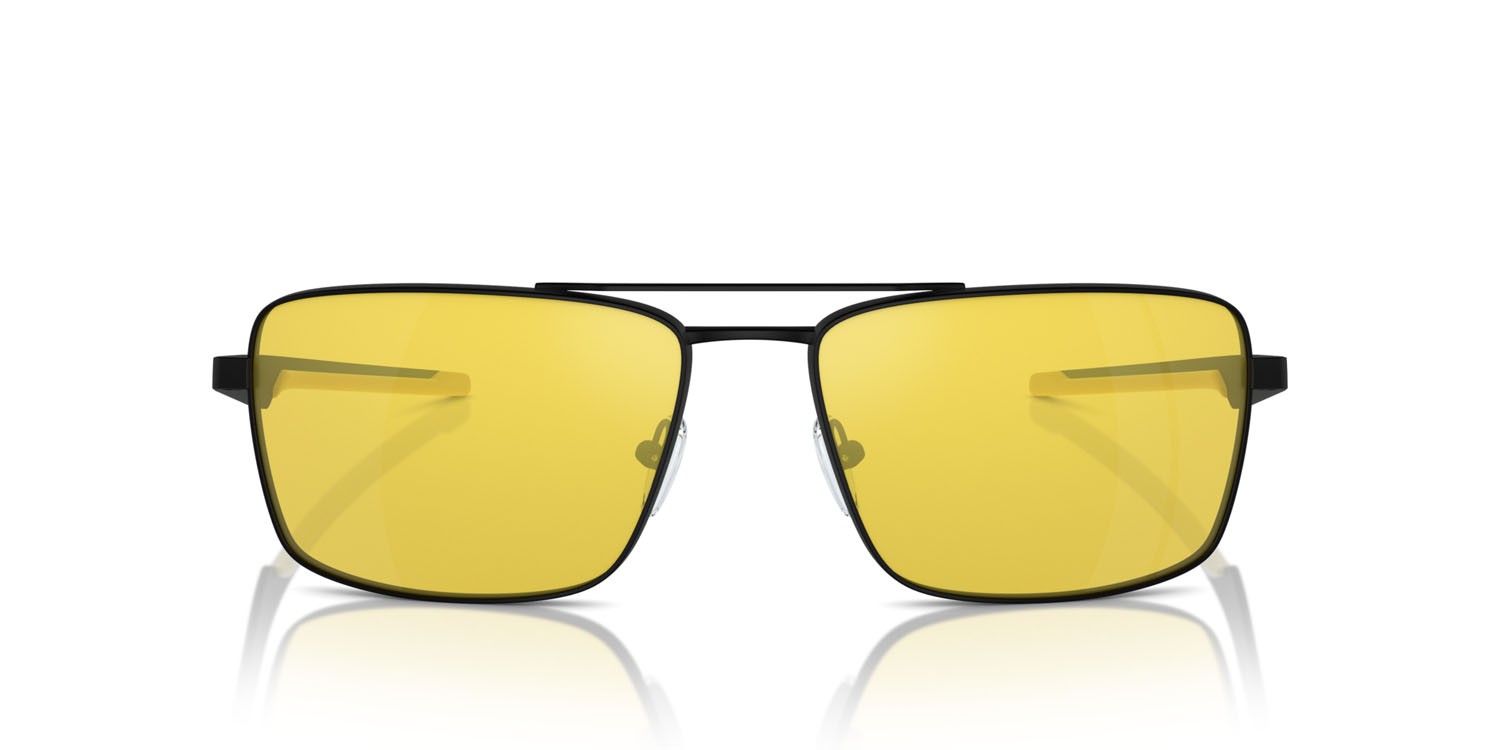 Occhiali da sole Ferrari Scuderia FZ 5001 (101/V9) colore nero opaco forma rettangolare lenti giallo