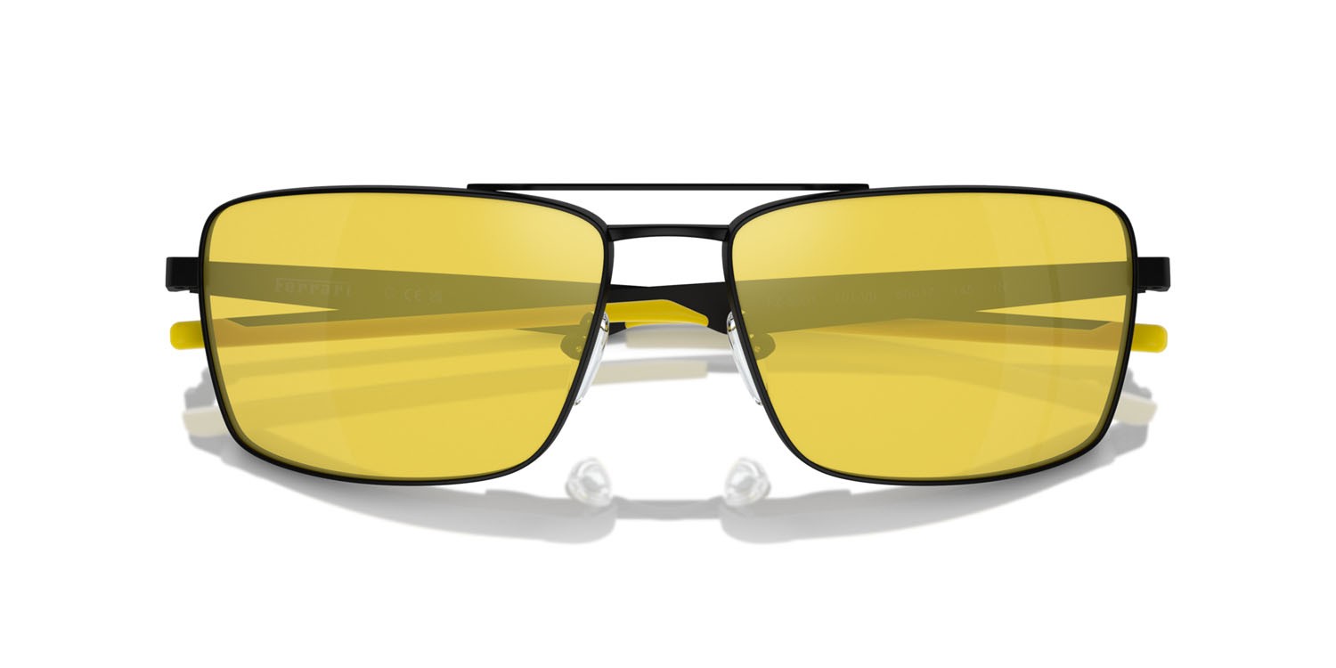 Occhiali da sole Ferrari Scuderia FZ 5001 (101/V9) colore nero opaco forma rettangolare lenti giallo