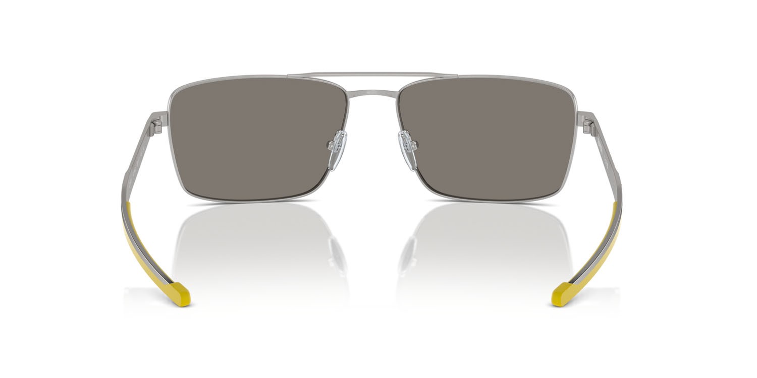 Occhiali da sole Ferrari Scuderia FZ 5001 (107/6G) colore argento spazzolato forma rettangolare lenti specchiata grigia