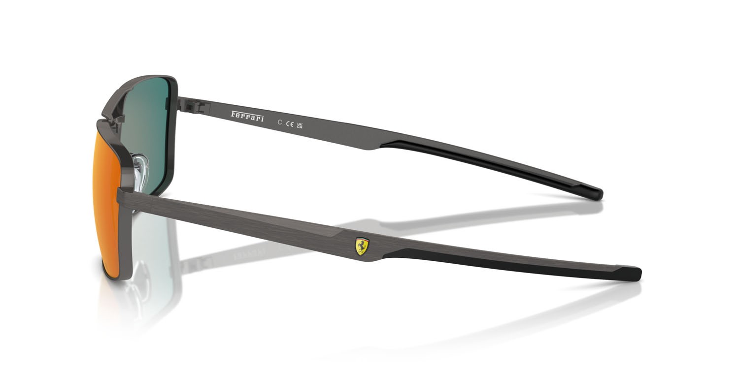 Occhiali da sole Ferrari Scuderia FZ 5001 (109/6Q) colore gunmetal scuro forma rettangolare lenti rosso specchiato