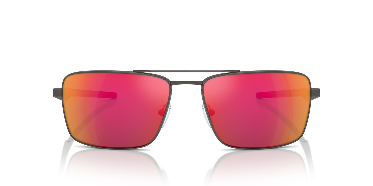 Occhiali da sole Ferrari Scuderia FZ 5001 (109/6Q) colore gunmetal scuro forma rettangolare lenti rosso specchiato