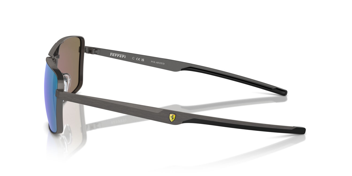 Occhiali da sole Ferrari Scuderia FZ 5001 (109/9R) colore gunmetal scuro forma rettangolare lenti polarizzata blu a specchio