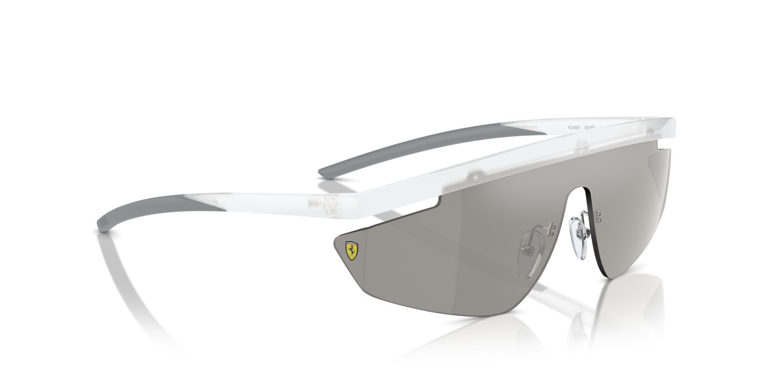 Occhiali da sole Ferrari Scuderia FZ 6001 (505/6G) colore grigio trasparente forma irregolare lenti specchiata grigia