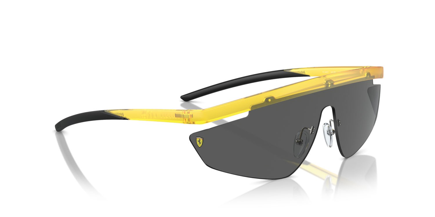 Occhiali da sole Ferrari Scuderia FZ 6001 (507/87) colore opal matte yellow forma irregolare lenti grigio