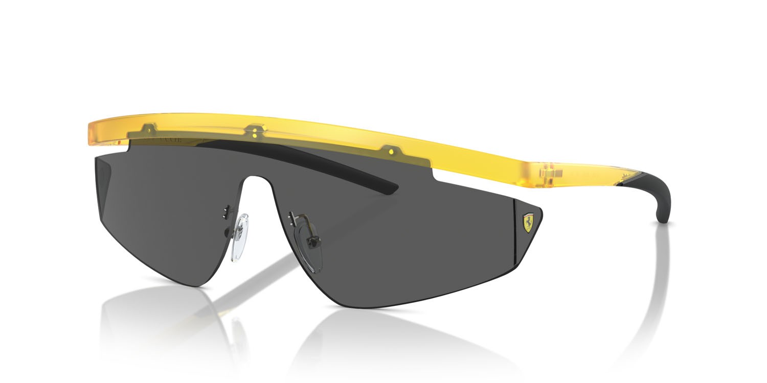 Occhiali da sole Ferrari Scuderia FZ 6001 (507/87) colore opal matte yellow forma irregolare lenti grigio