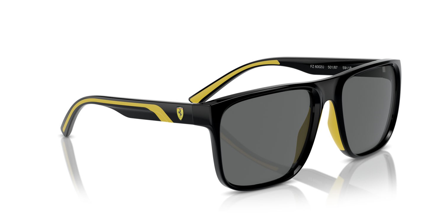 Occhiali da sole Ferrari Scuderia FZ 6002U (501/87) colore nero forma quadrato lenti grigio
