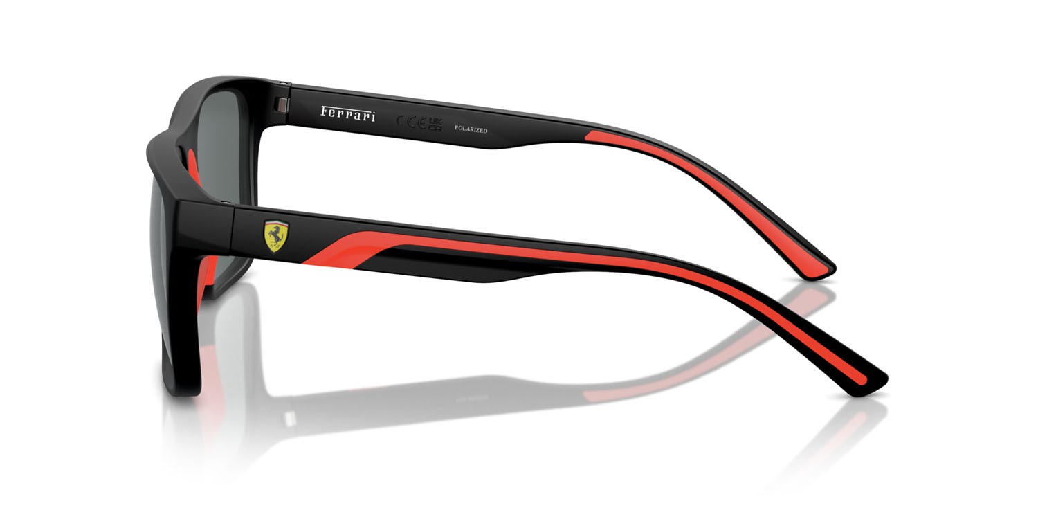 Occhiali da sole Ferrari Scuderia FZ 6002U (504/81) colore nero opaco forma quadrato lenti polarized grigia