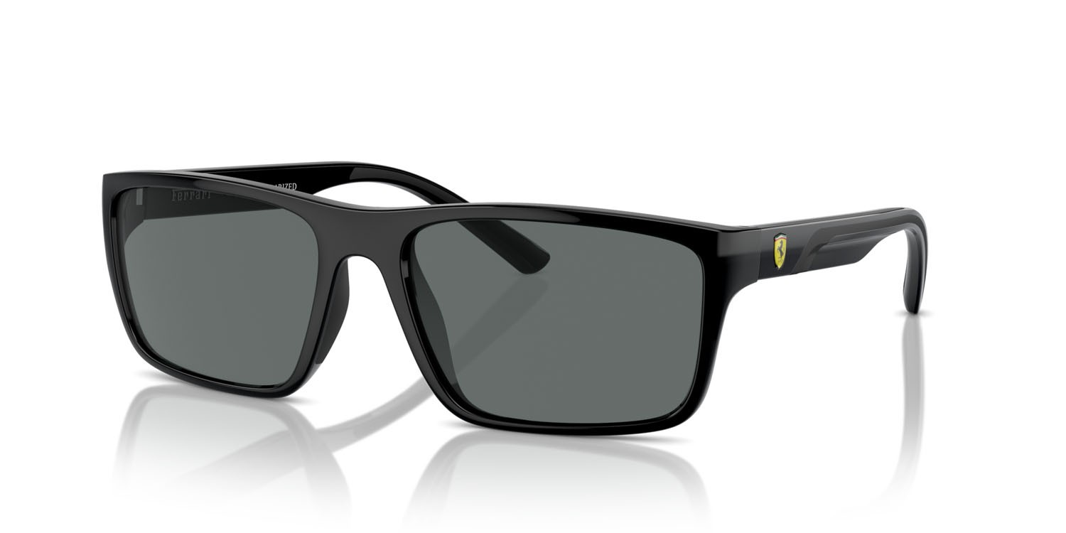 Occhiali da sole Ferrari Scuderia FZ 6003U (501/81) colore nero forma rettangolare lenti polarized grigia
