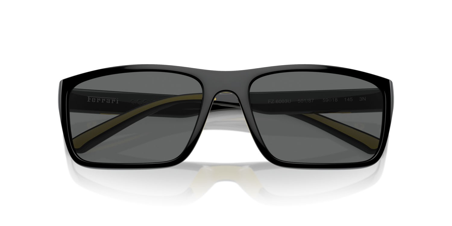 Occhiali da sole Ferrari Scuderia FZ 6003U (501/87) colore nero forma rettangolare lenti grigio