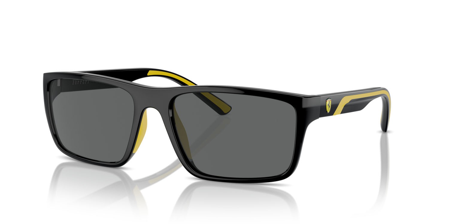 Occhiali da sole Ferrari Scuderia FZ 6003U (501/87) colore nero forma rettangolare lenti grigio