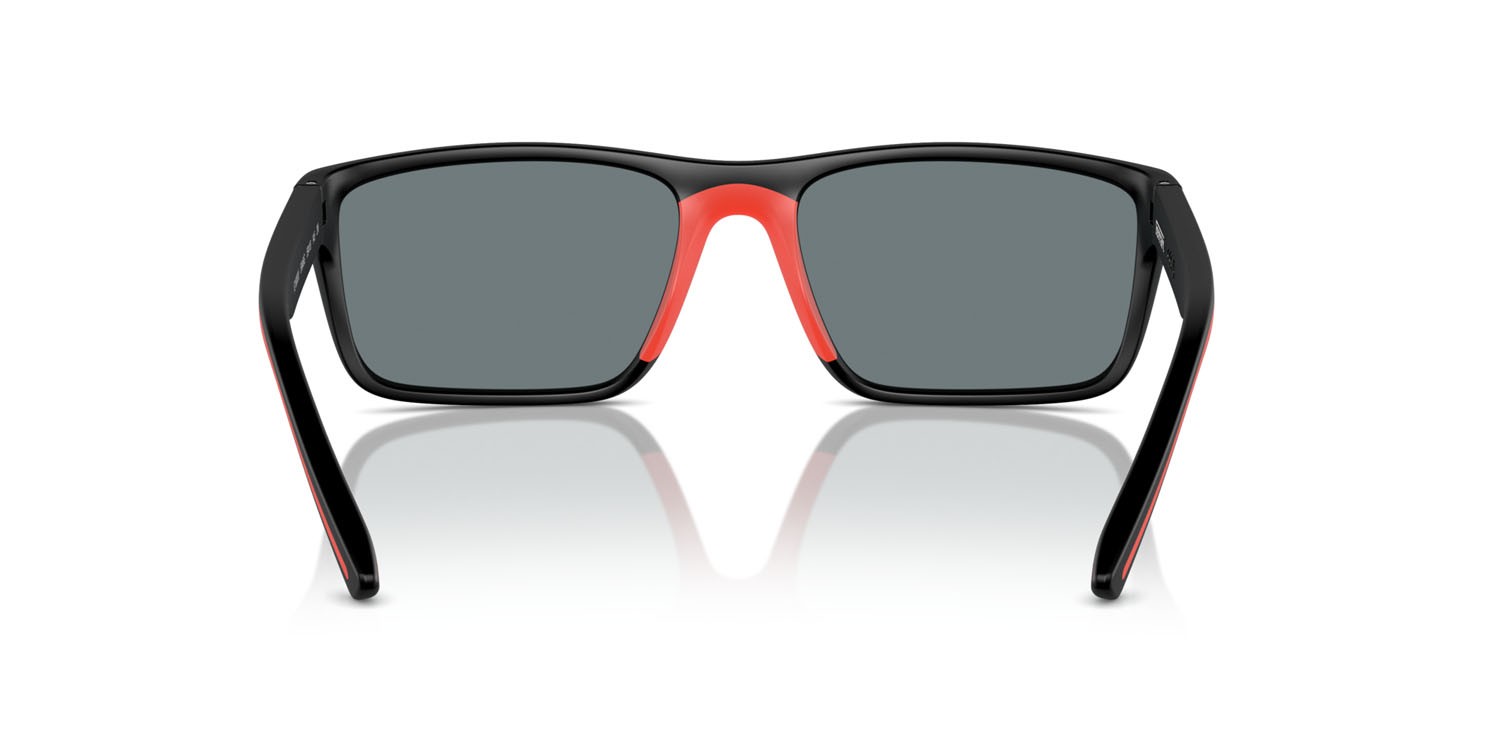 Occhiali da sole Ferrari Scuderia FZ 6003U (504/6G) colore nero opaco forma rettangolare lenti grigio nero specchiato