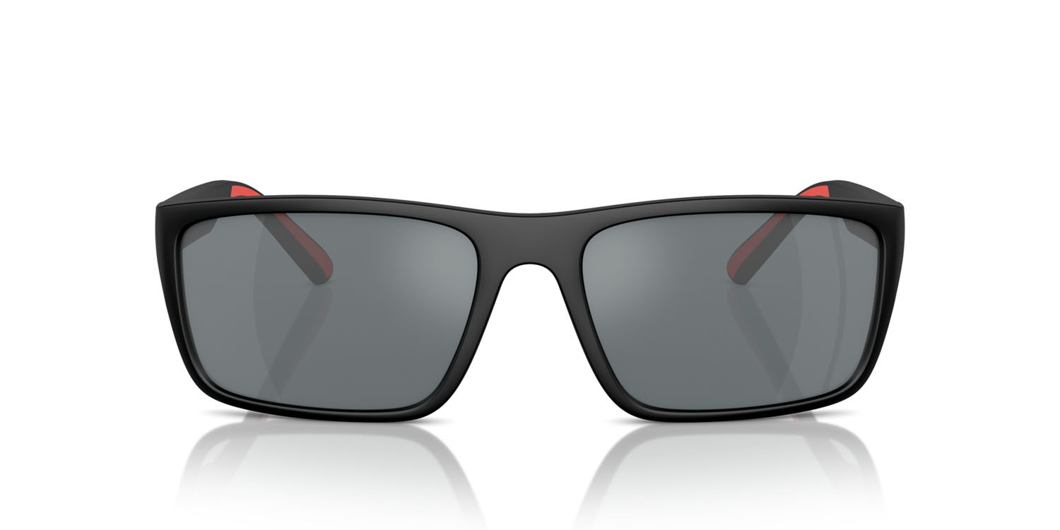 Occhiali da sole Ferrari Scuderia FZ 6003U (504/6G) colore nero opaco forma rettangolare lenti grigio nero specchiato