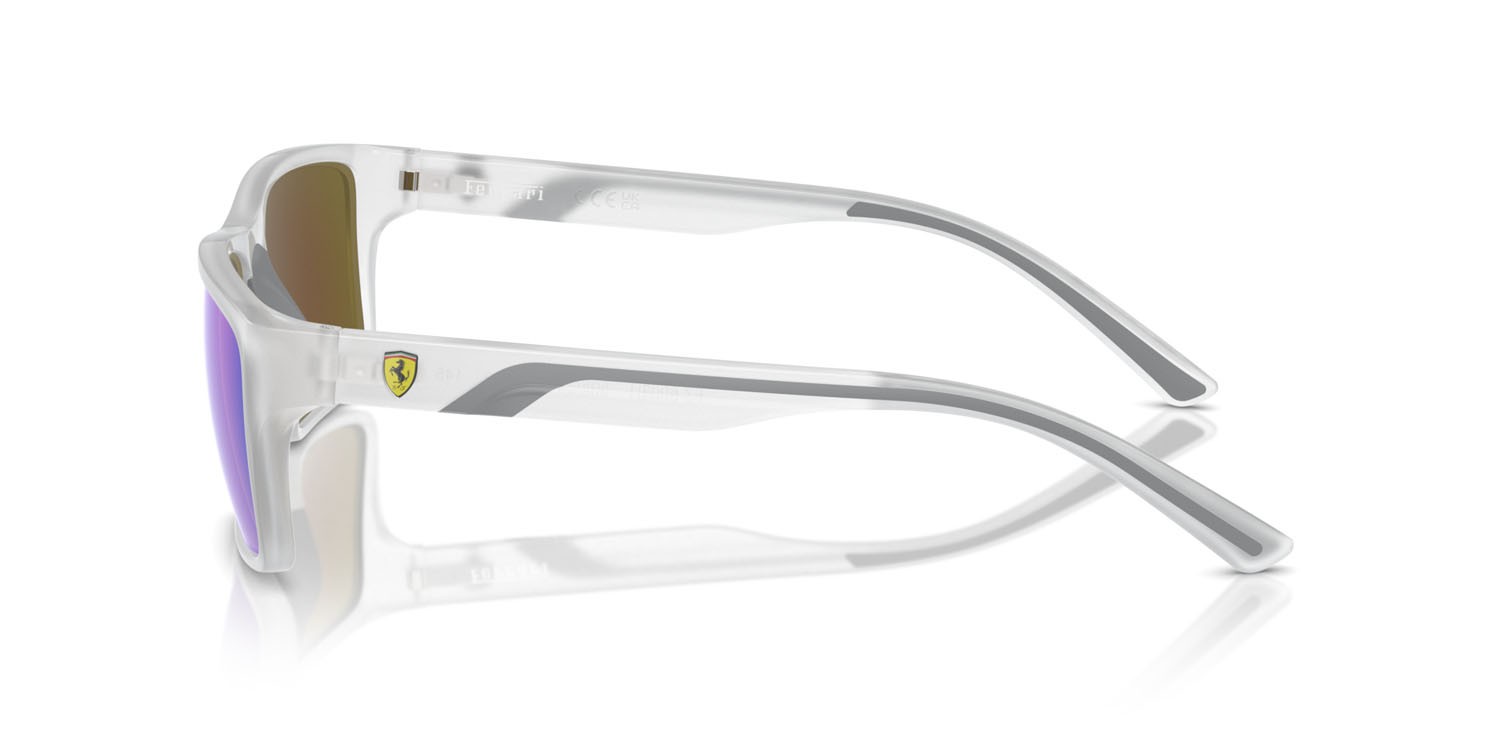Occhiali da sole Ferrari Scuderia FZ 6003U (505/25) colore opal grey matte forma rettangolare lenti violet mirror blue