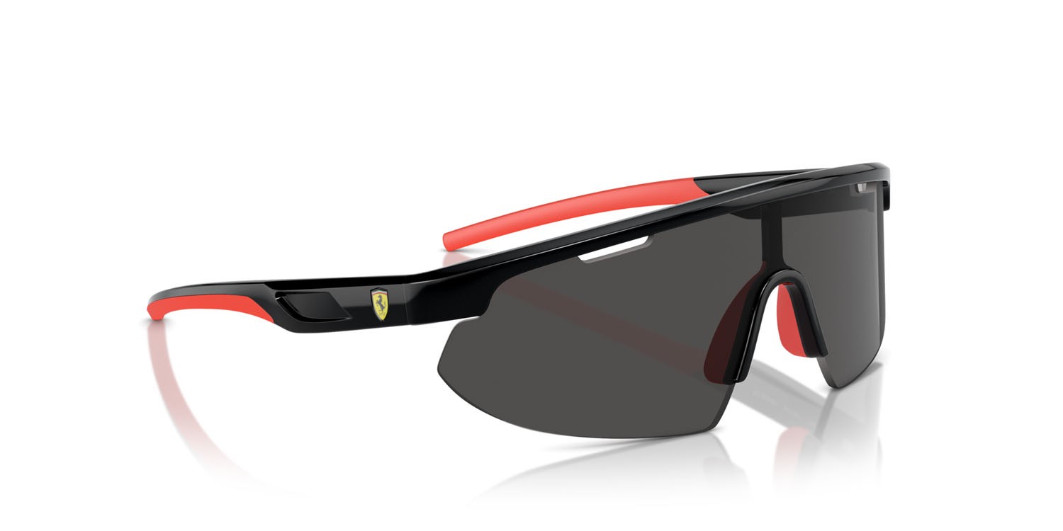 Occhiali da sole Ferrari Scuderia FZ 6004U (501/87) colore nero forma irregolare lenti grigio
