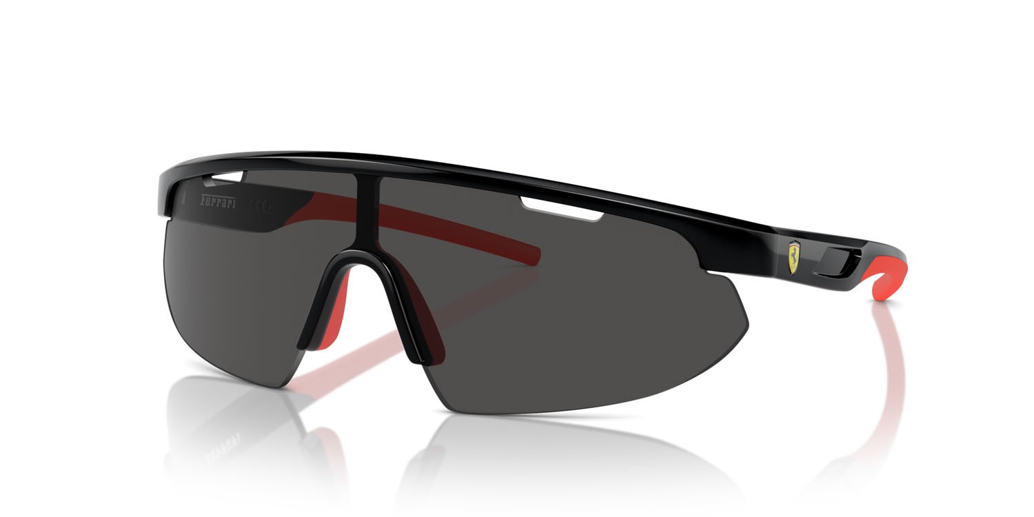Occhiali da sole Ferrari Scuderia FZ 6004U (501/87) colore nero forma irregolare lenti grigio