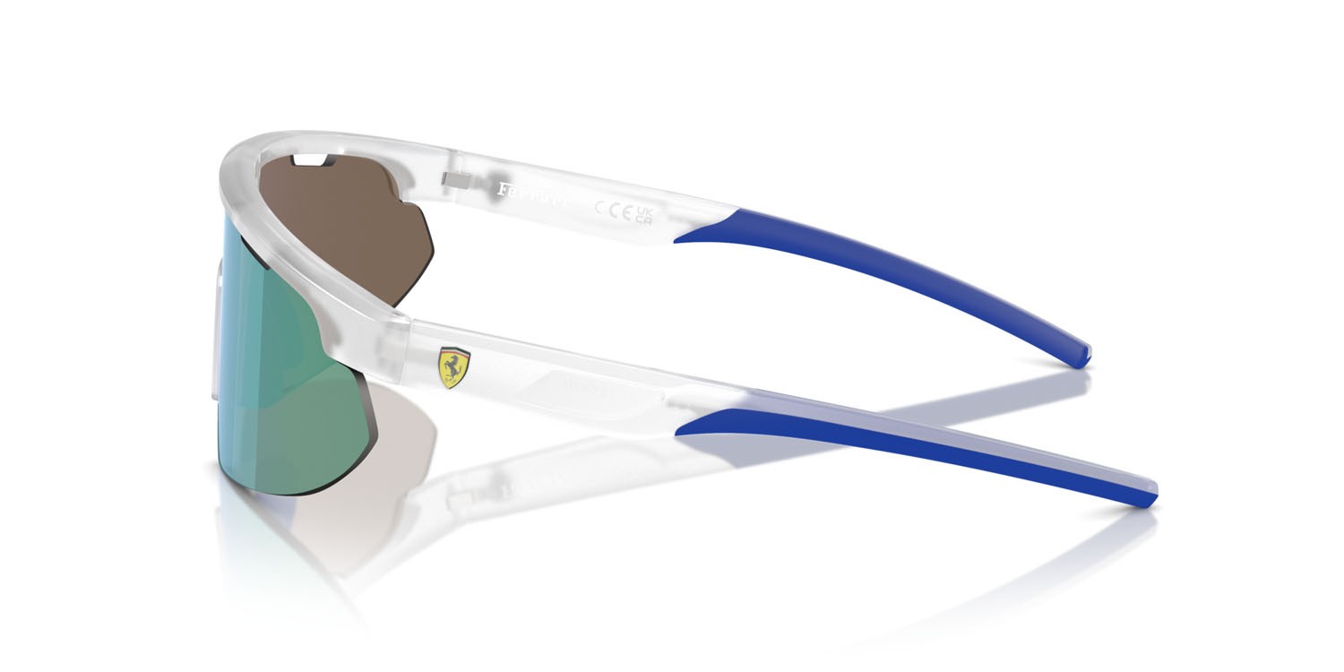 Occhiali da sole Ferrari Scuderia FZ 6004U (505/55) colore grigio opale forma irregolare lenti blu viola