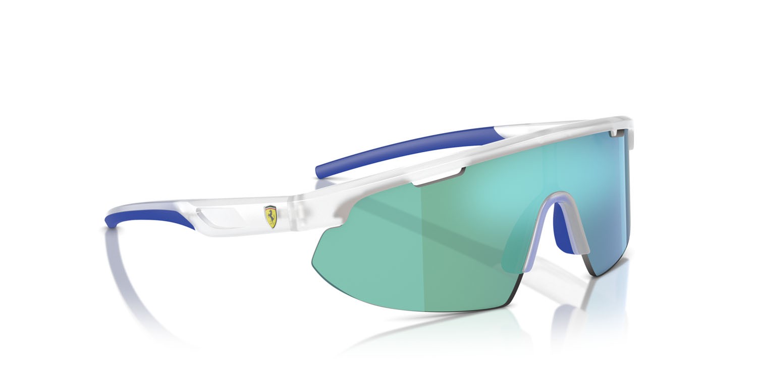 Occhiali da sole Ferrari Scuderia FZ 6004U (505/55) colore grigio opale forma irregolare lenti blu viola