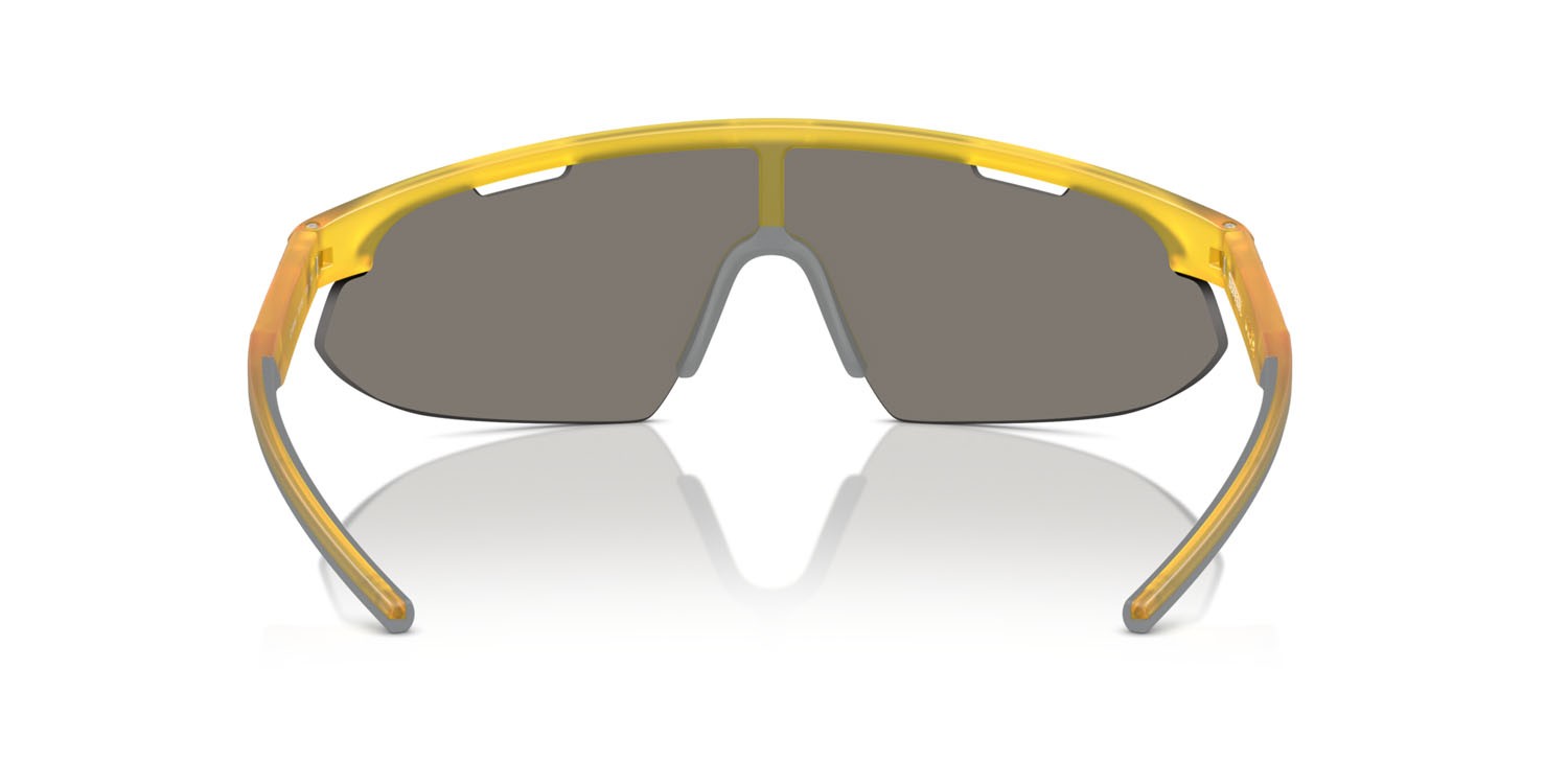Occhiali da sole Ferrari Scuderia FZ 6004U (507/6G) colore opal matte yellow forma irregolare lenti argento a specchio