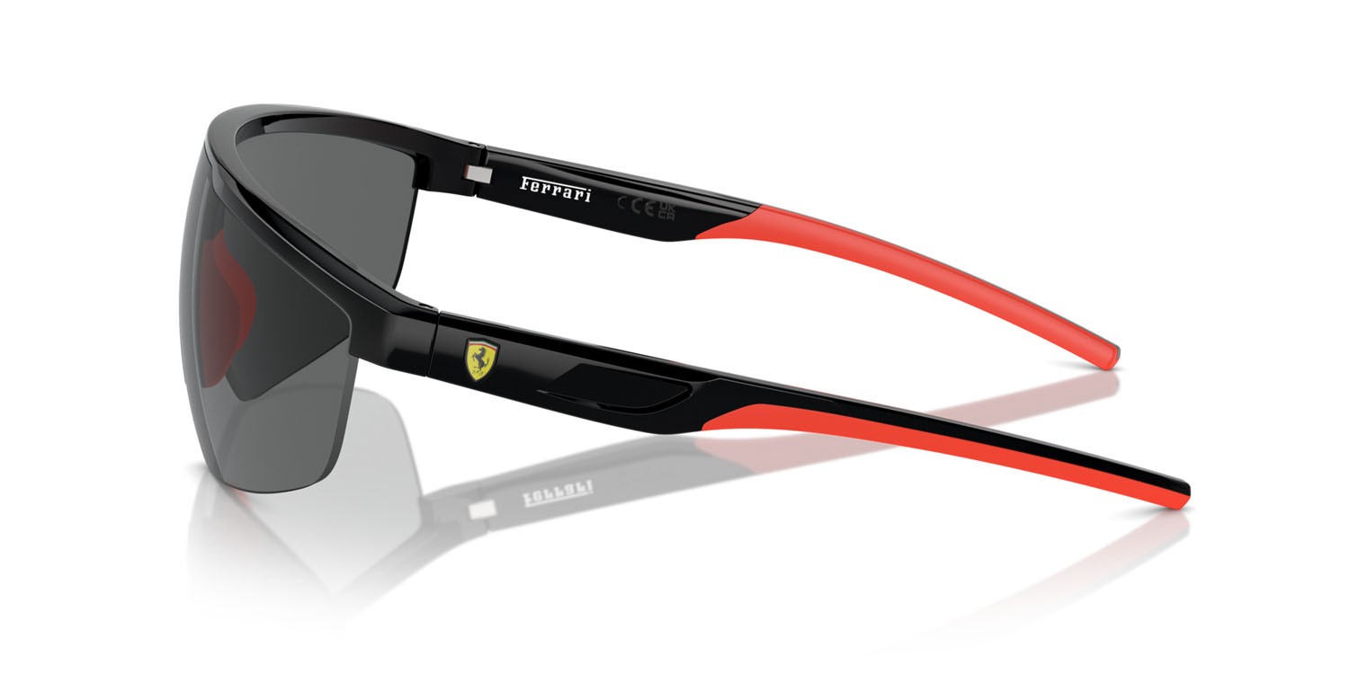Occhiali da sole Ferrari Scuderia FZ 6005U (501/87) colore nero forma rettangolare lenti grigio