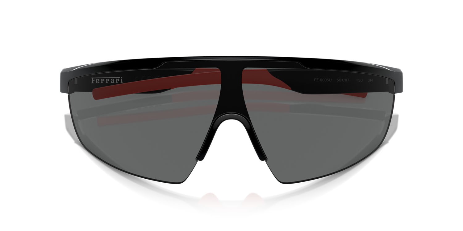 Occhiali da sole Ferrari Scuderia FZ 6005U (501/87) colore nero forma rettangolare lenti grigio