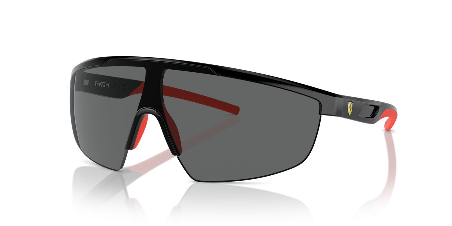 Occhiali da sole Ferrari Scuderia FZ 6005U (501/87) colore nero forma rettangolare lenti grigio
