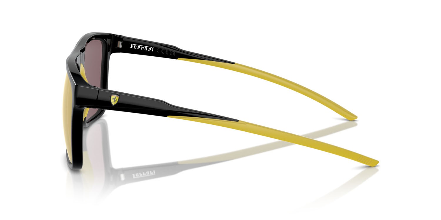 Occhiali da sole Ferrari Scuderia FZ 6006 (501/5A) colore nero forma quadrato lenti oro a specchio