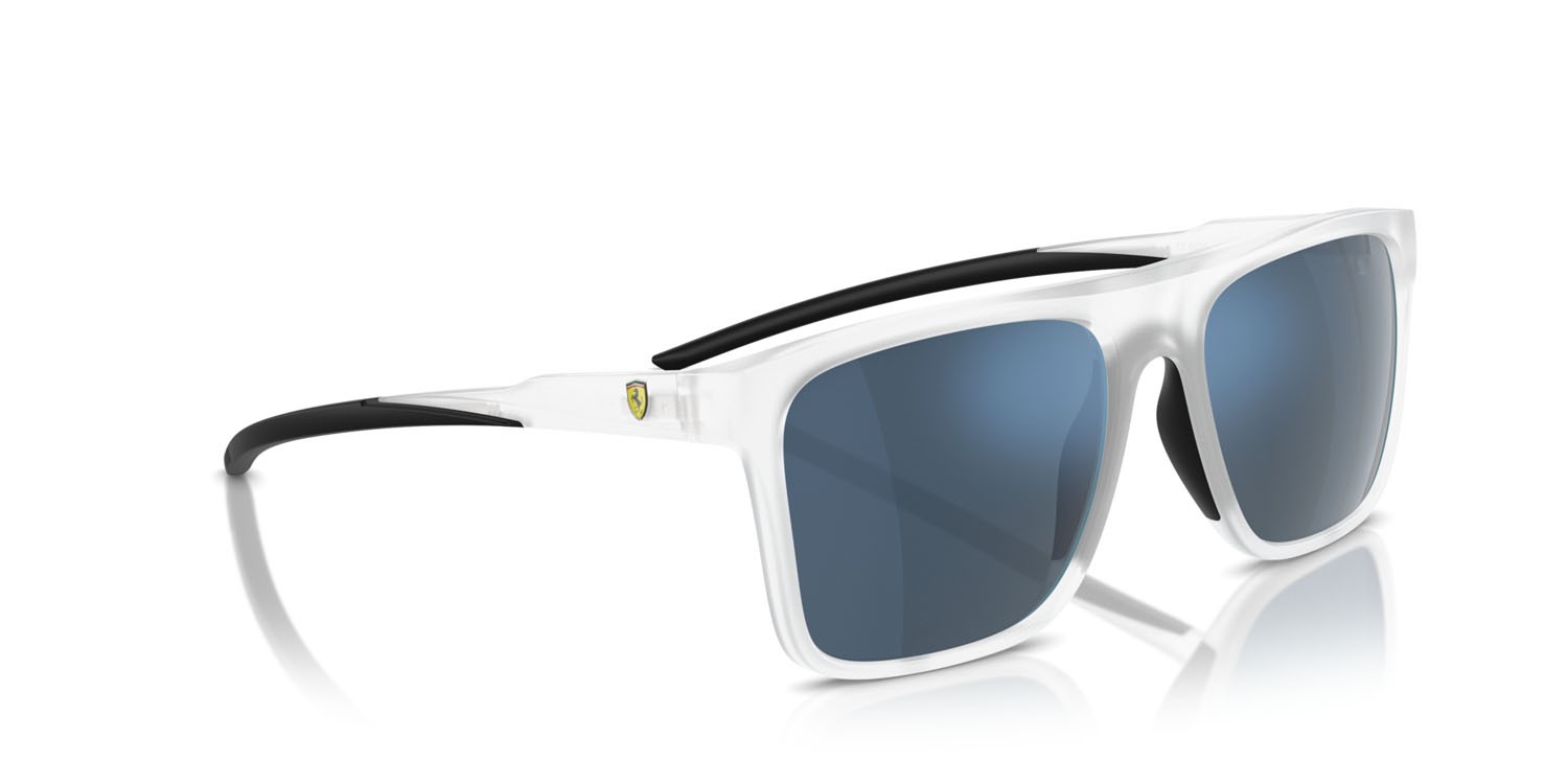 Occhiali da sole Ferrari Scuderia FZ 6006 (505/55) colore grigio trasparente forma quadrato lenti blu a specchio