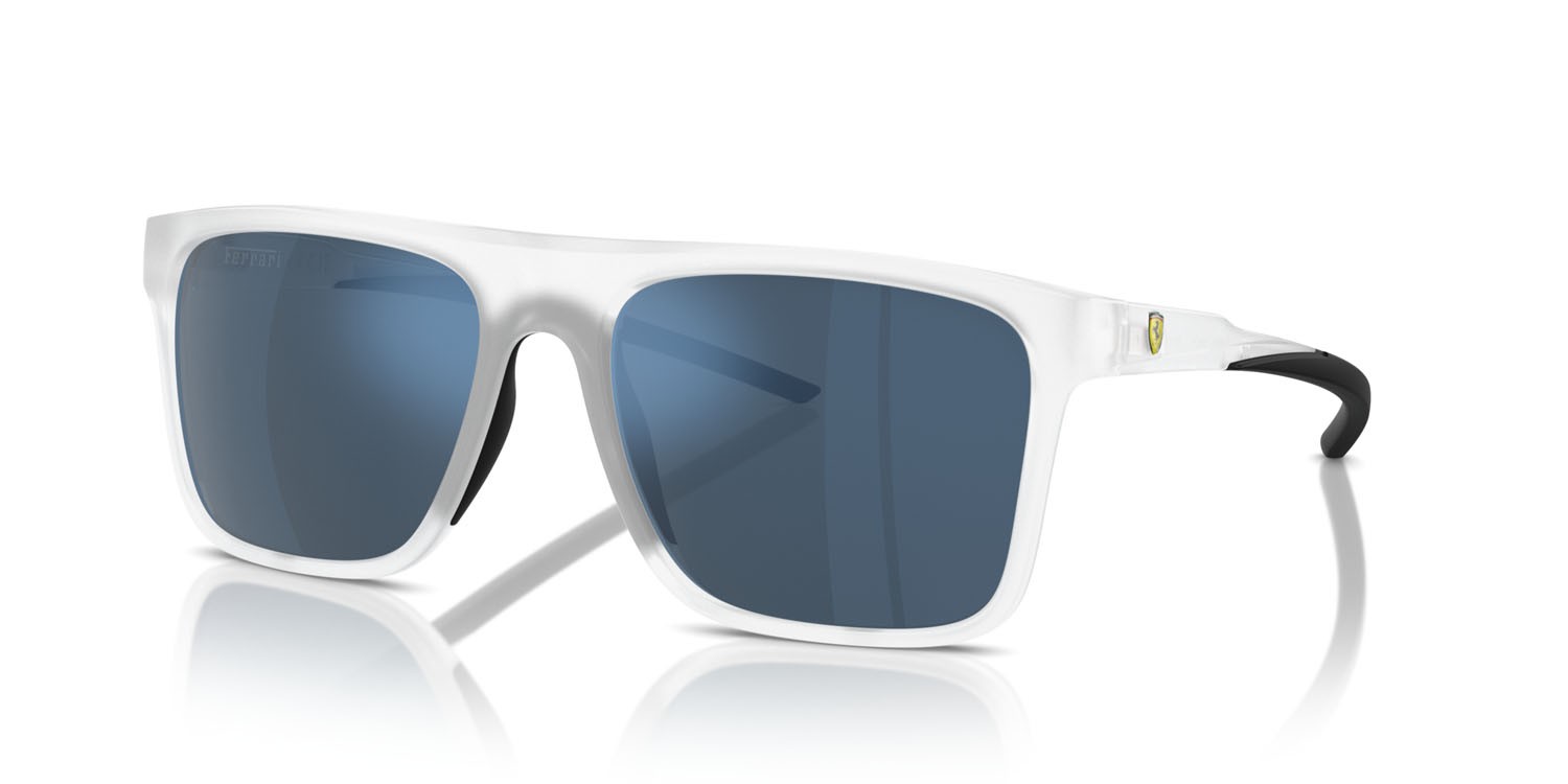 Occhiali da sole Ferrari Scuderia FZ 6006 (505/55) colore grigio trasparente forma quadrato lenti blu a specchio